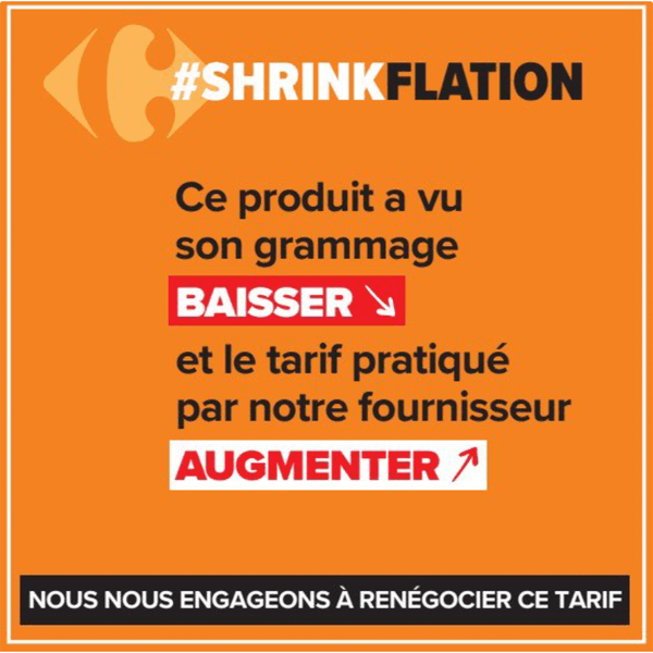 Shrinkflation 2023 Carrefour Exemples